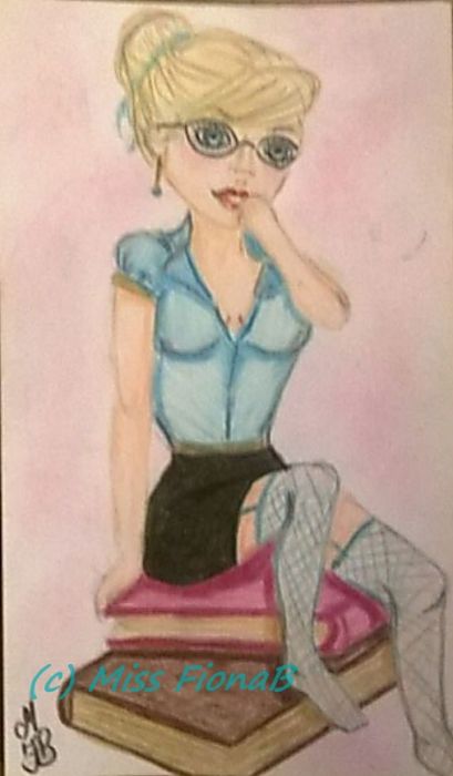 pinup librarian by Miss FionaB